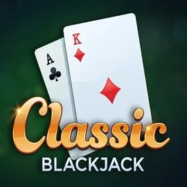 Classic Blackjack online game logo by Red Tiger Gaming on sspinogrino.com