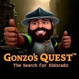 Slots logo of Gonzo's Quest from NetEnt at Spinogrino Casino